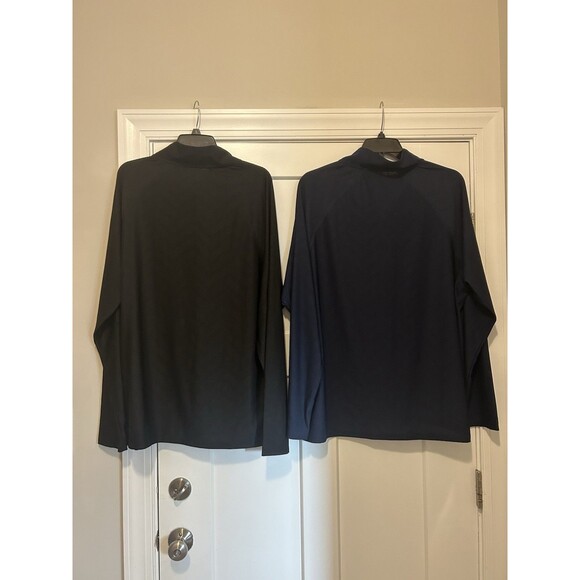 Lot Of 2 New Men’s Gerry 1/4 Zip Athletic Thin Pullovers Size XXL 2X Blue Black - Picture 4 of 5
